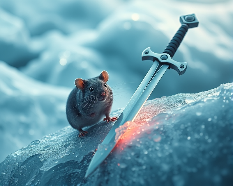 mouse, sword, ice