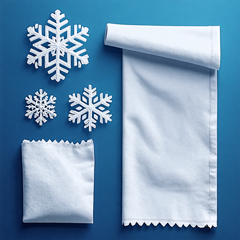 napkin, snowflake