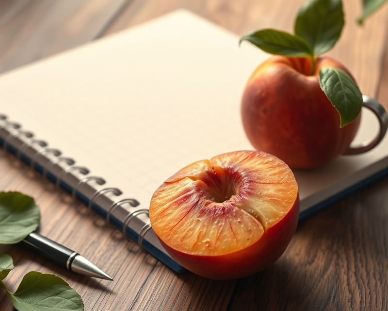 peach, notebook