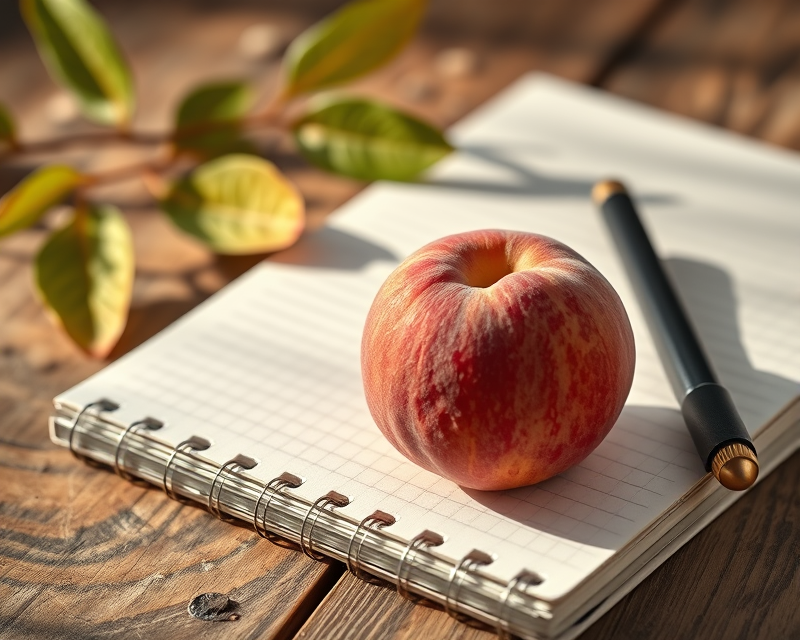 peach, notebook