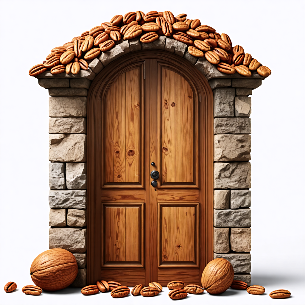 pecan, door