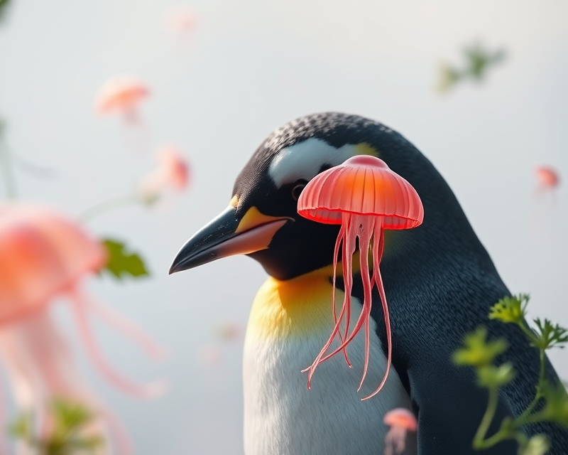 penguin, crayon, jellyfish, helicopter, parsley