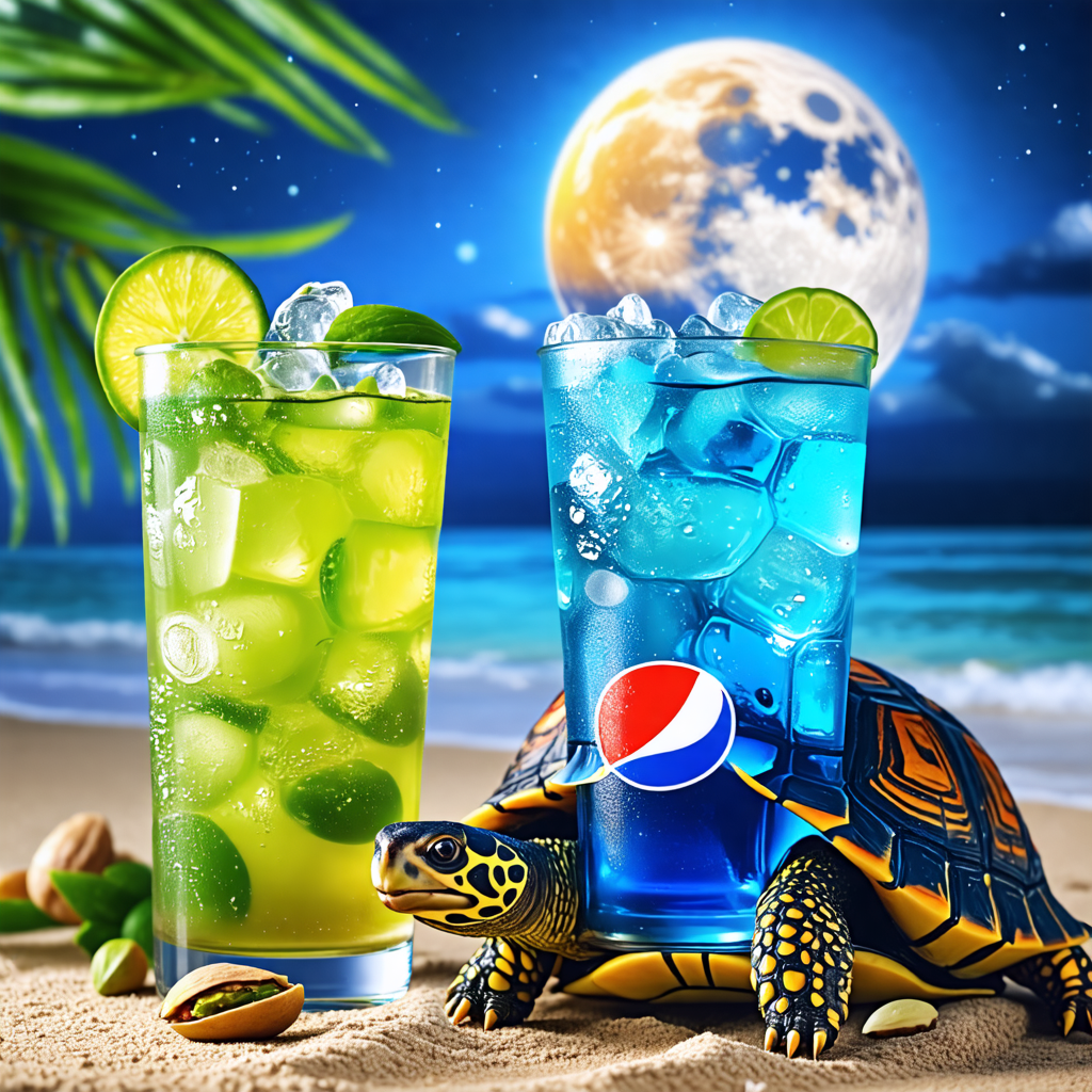 pepsi, tortoise, moon, pistachio