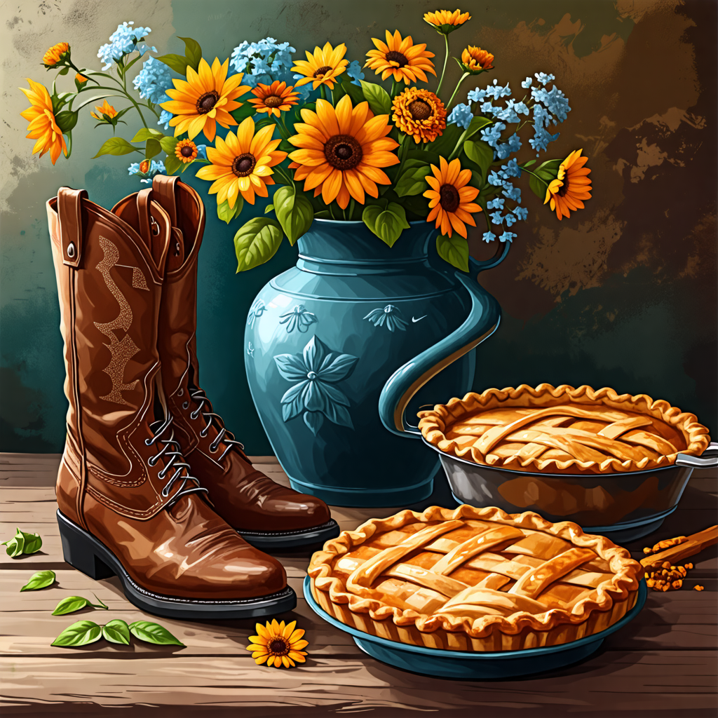 pie, nike, boot, vase, cauldron