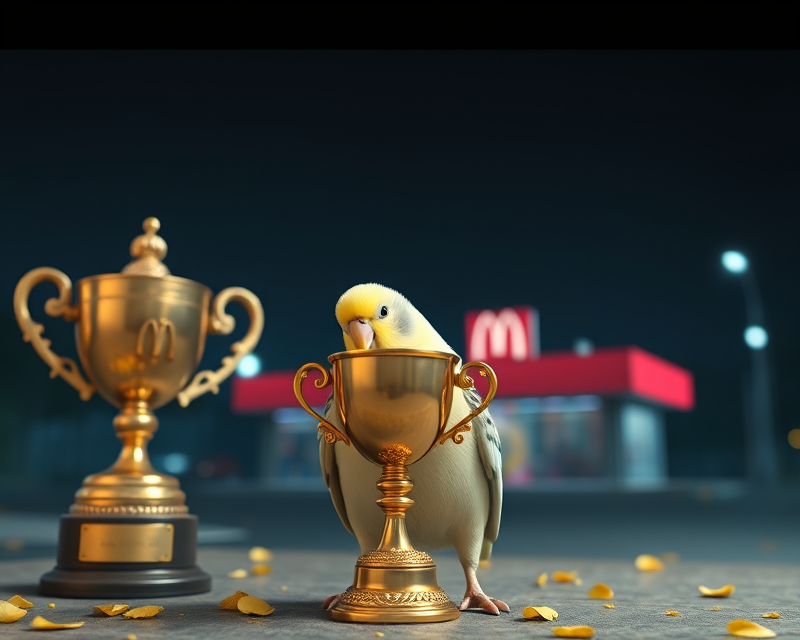 piglet, parakeet, spiderman, trophy, mcdonalds