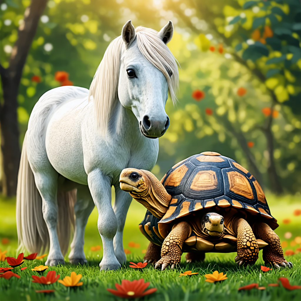 pony, tortoise