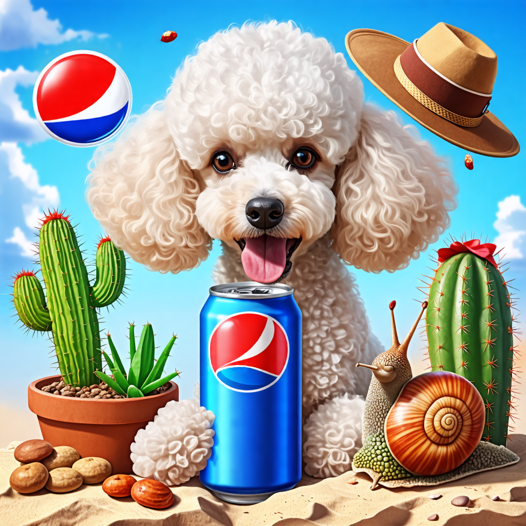 poodle, pepsi, cactus, hat, snail