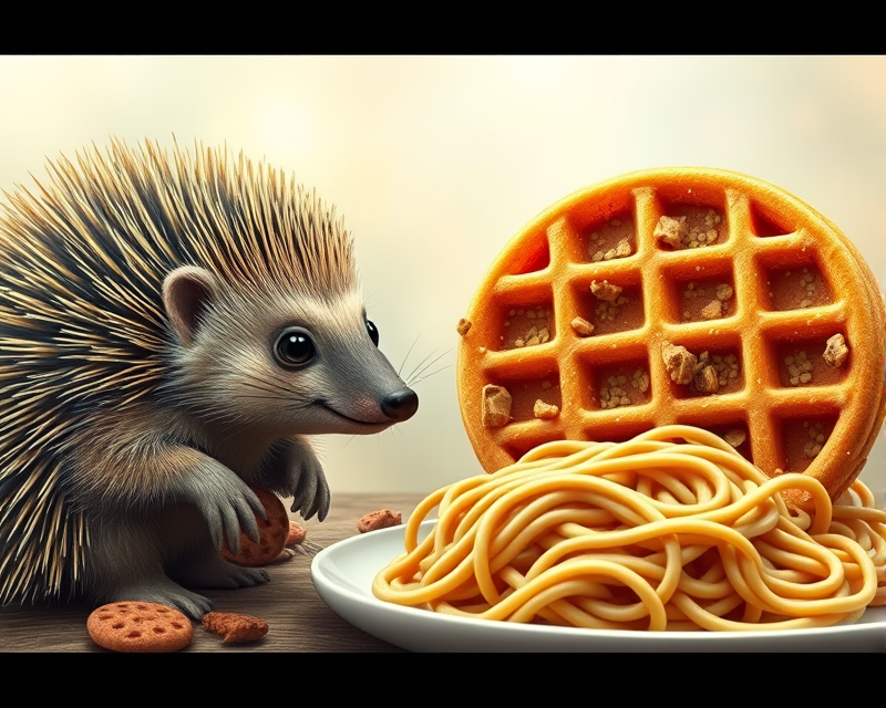 porcupine, nike, waffle, noodle, cookie