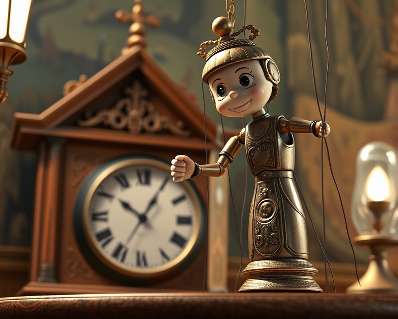 puppet, clock