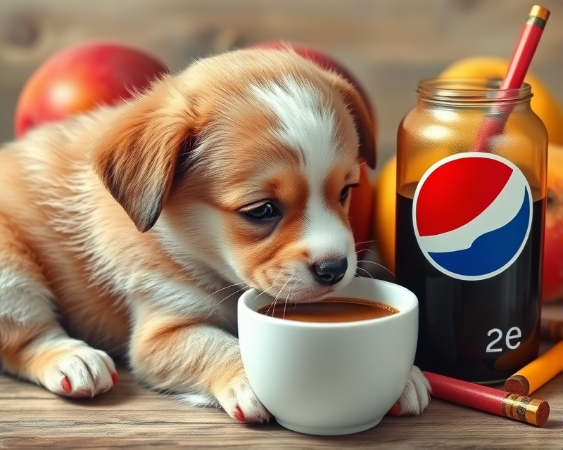 puppy, mango, coffee, pepsi, crayon