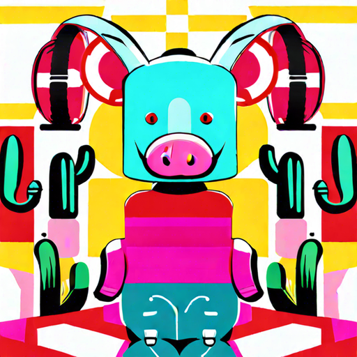 quilt, candy, muffin, robot, dove, cactus, headphones, pig, anteater, lemonade