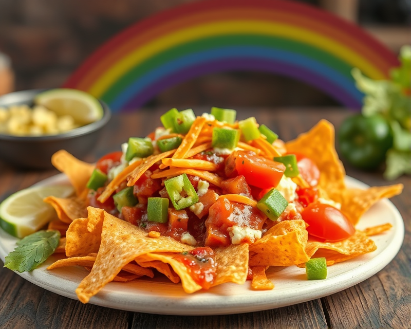 rainbow, nachos