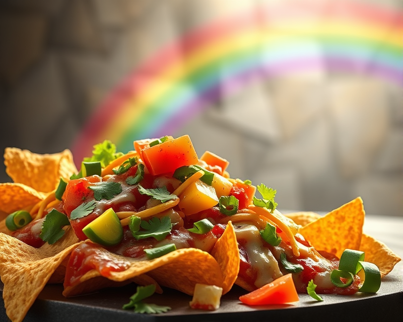 rainbow, nachos