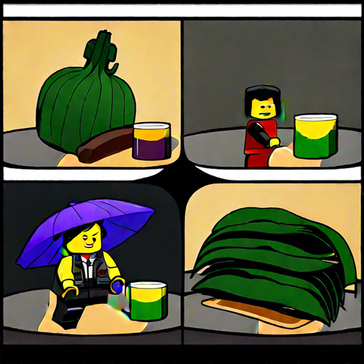 raven, pickle, broccoli, umbrella, fork, cucumber, snake, campfire, taco, lego