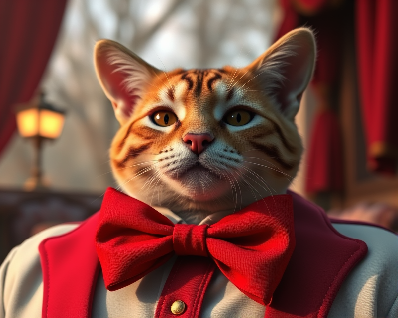 red, bowtie