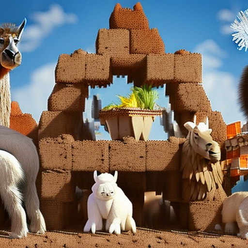 sandcastle, dice, snowflake, llama, lemur, taxi, bowtie, squirrel, corn, buffalo