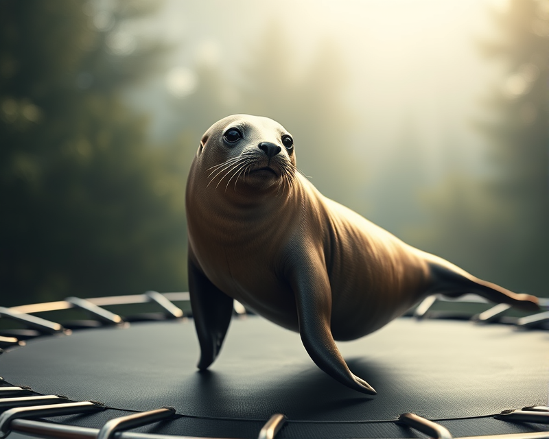 seal, trampoline