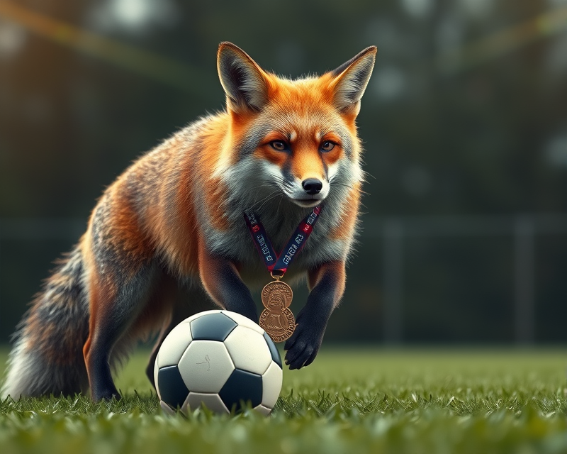 soccer, medal, fox