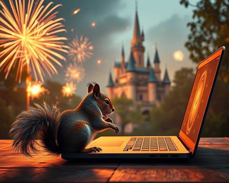 squirrel, fireworks, laptop, castle, jaguar