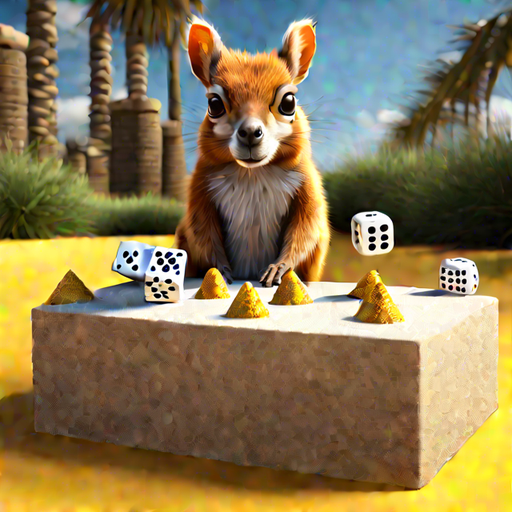 squirrel, lemur, buffalo, corn, sandcastle, snowflake, taxi, bowtie, llama, dice