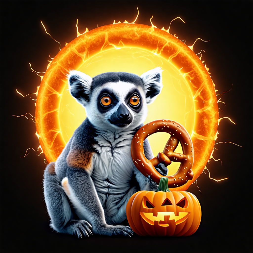 sun, halloween, lemur, pretzel, circle