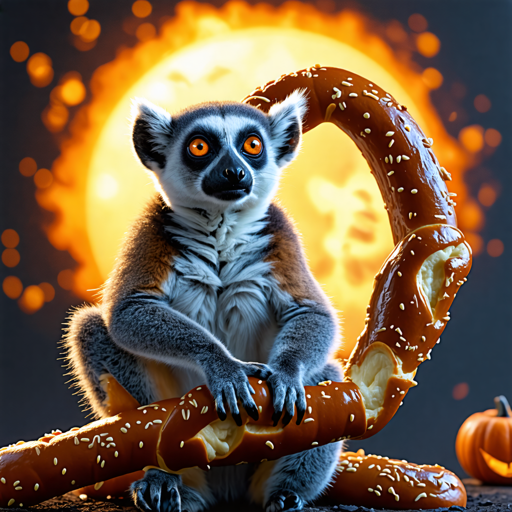 sun, halloween, lemur, pretzel, circle