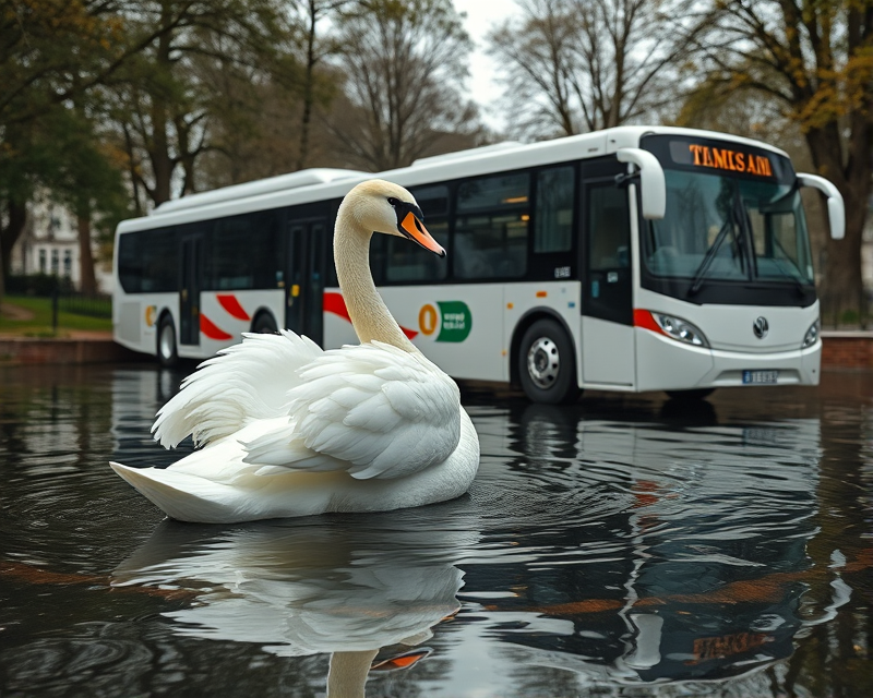 swan, bus