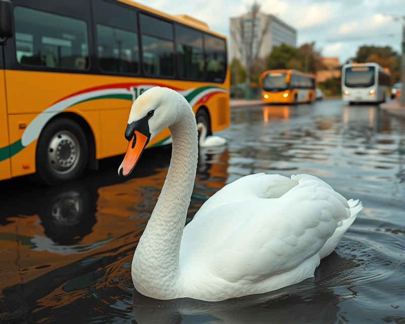 swan, bus