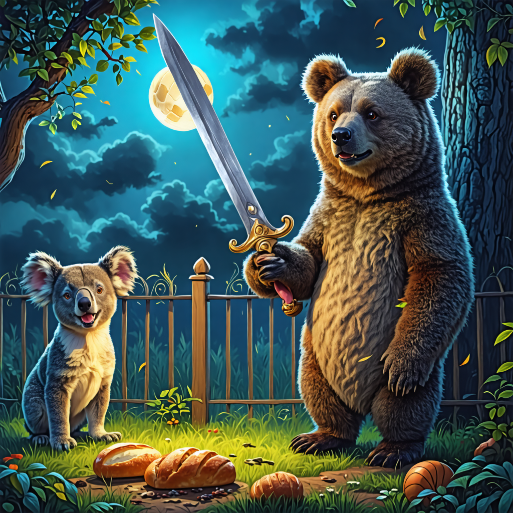 sword, dog, fence, bear, bread, ghost, plate, cup, volleyball, koala