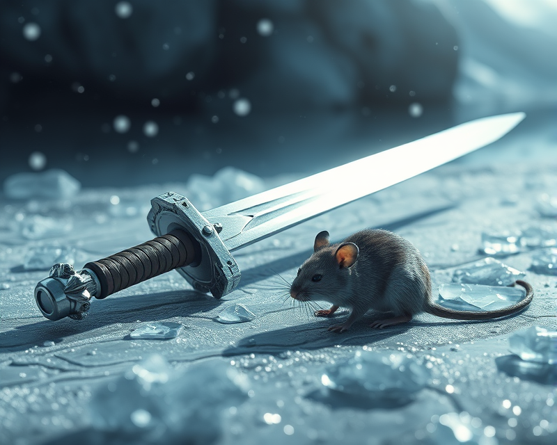 sword, mouse, ice