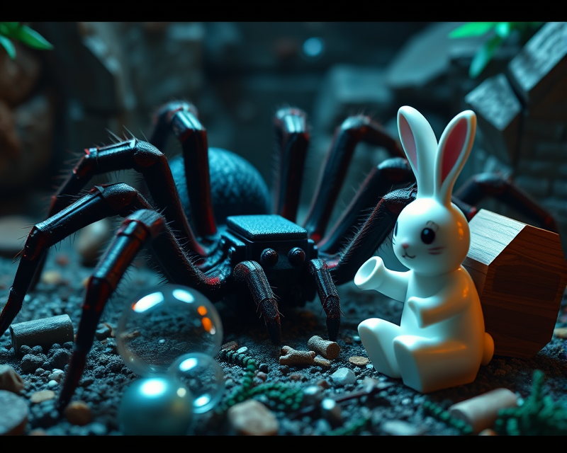 tarantula, bubble, lego, bunny, coffin