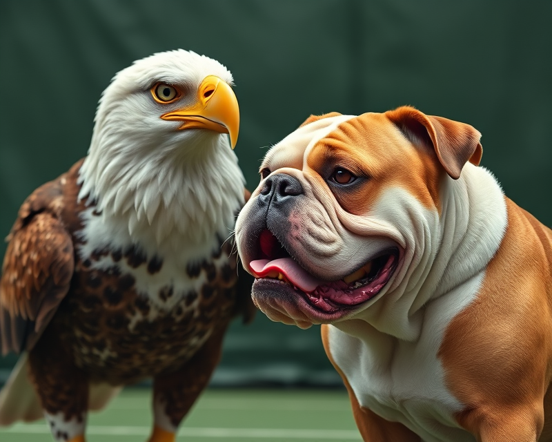 tennis, eagle, bulldog