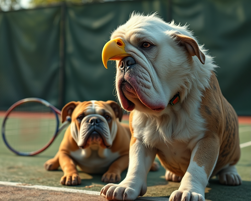 tennis, eagle, bulldog