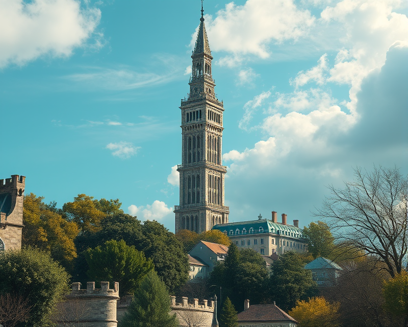 tower, blue