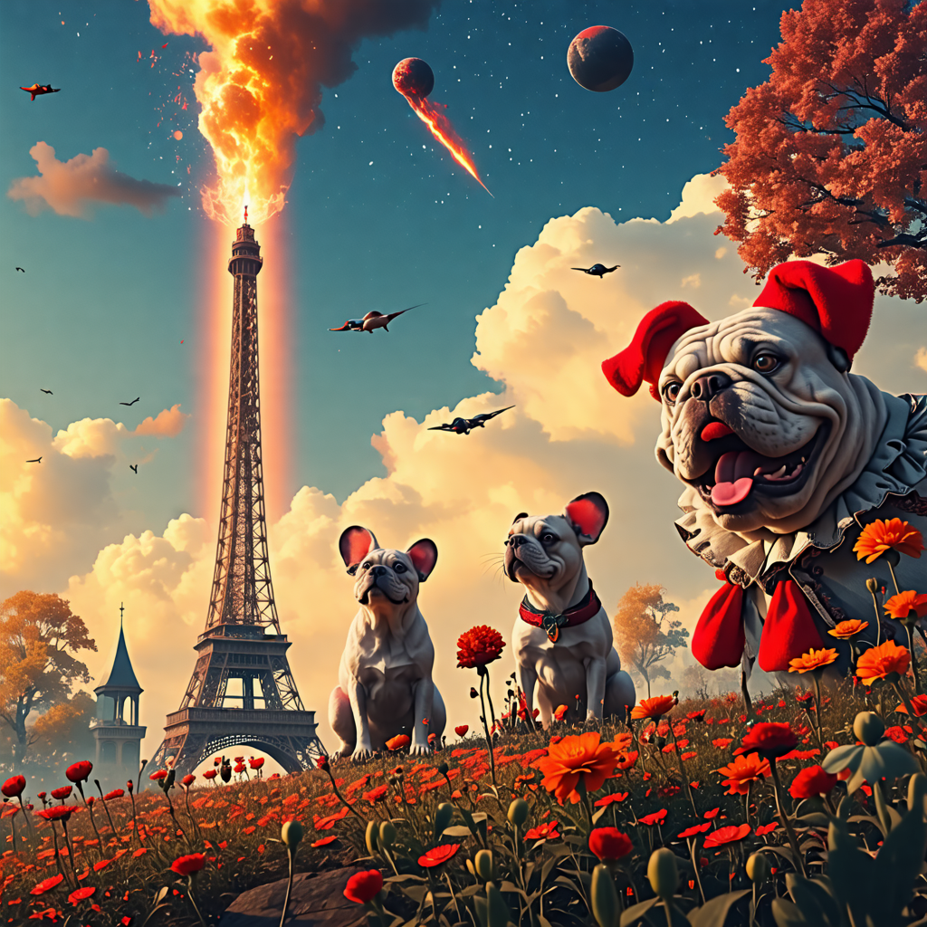 tower, meteor, bulldog, clown, mouse