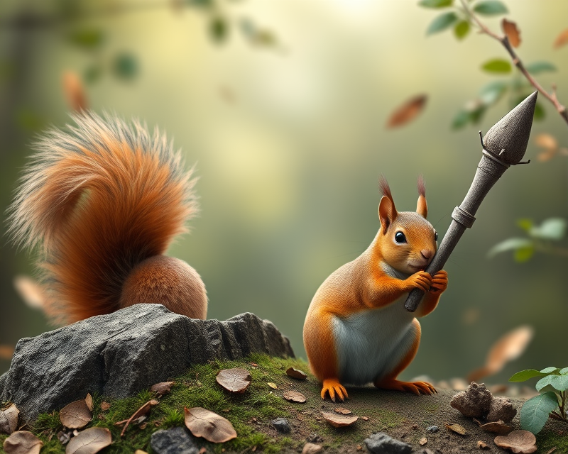 trophy, squirrel