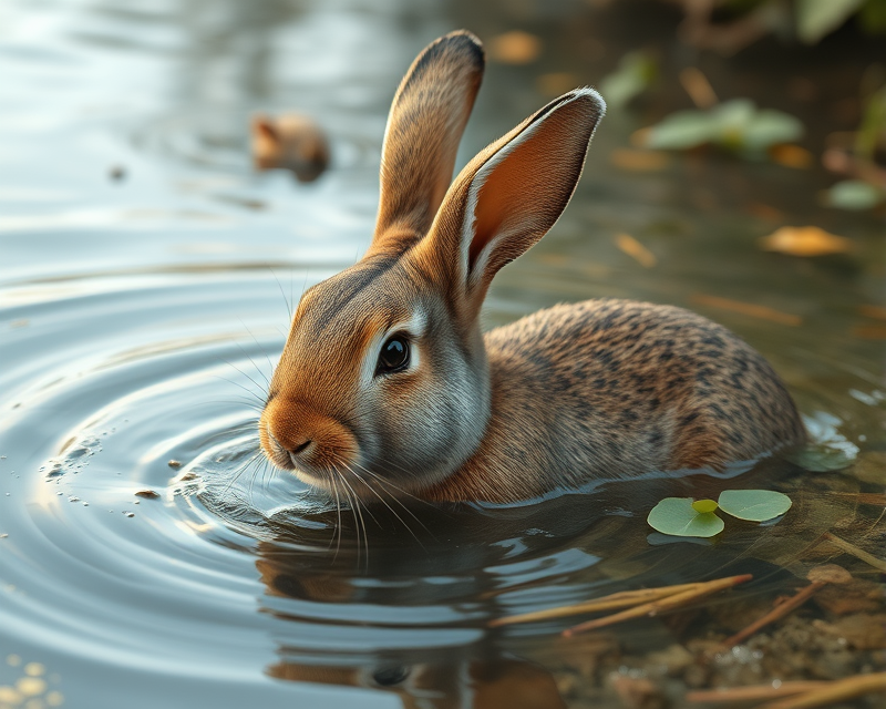 water, rabbit