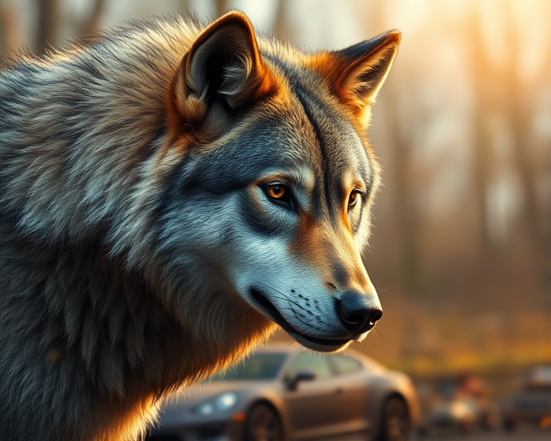 wolf, car