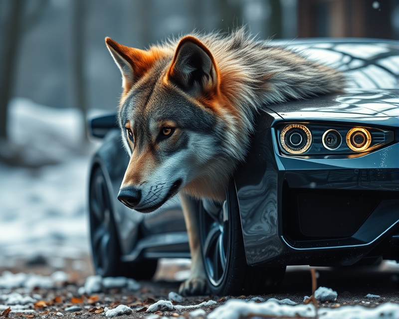 wolf, car